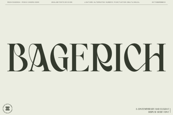Bagerich Serif Font for Branding Projects
