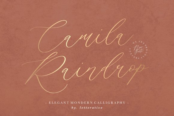 Camila Raindrop: A Handwritten Font for Branding Projects