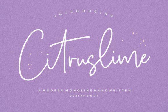 Citruslime: A Handwritten Font for Modern Editorial Design