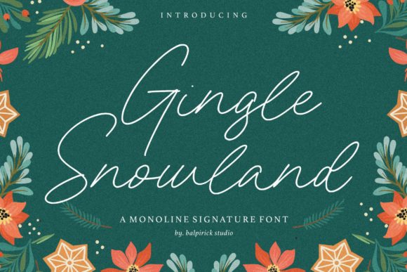 Gingle Snowland: A Graceful Script Font for Branding Projects