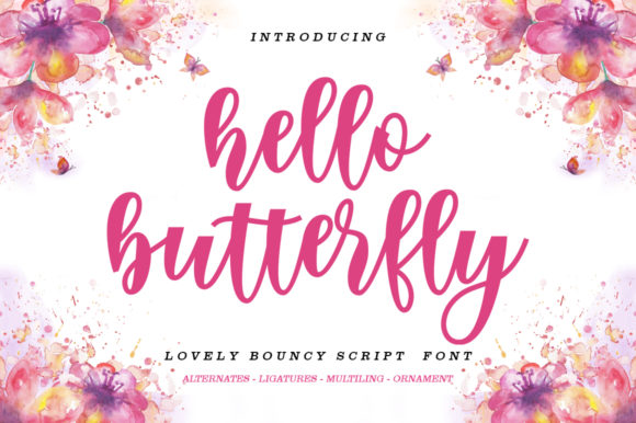 Hello Butterfly Font for Romantic Branding and Visual Storytelling