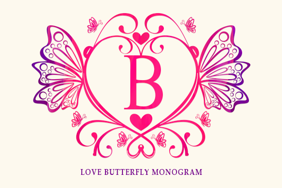 Love Butterfly Monogram Font Review