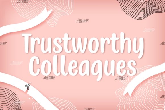 Trustworthy Colleagues Font for Handmade Projects
